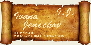 Ivana Jeneckov vizit kartica